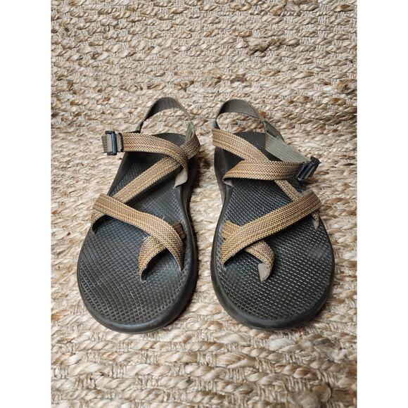 Chaco Mens Brown Strap Vibram Sole Hiking Sandals Size 13 Summer Beach main image 2